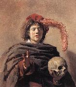 Frans Hals Young Man holding a Skull oil painting reproduction